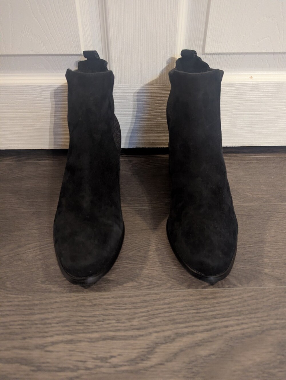 ARTICA Waterproof Black Suede Ankle Boots - 11 B - Block Heel